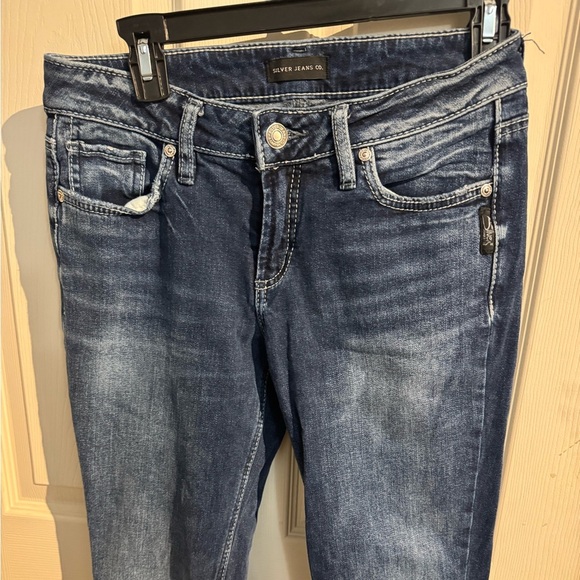 Silver Jeans Suki Slim Boot Women's W27 x L33 Dark Blue Mid Rise Western - Picture 2 of 13